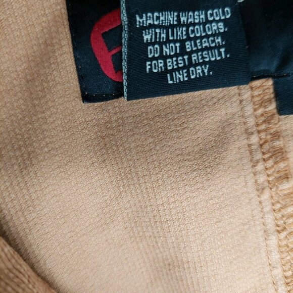 BKE Womens Corduroy Jacket Size Medium Ruffle Trim Boho Blazer Tan Coquette - Picture 7 of 8